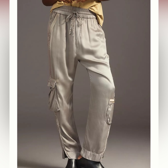 Anthropology NWT silky cargo pant size L - Picture 2 of 16